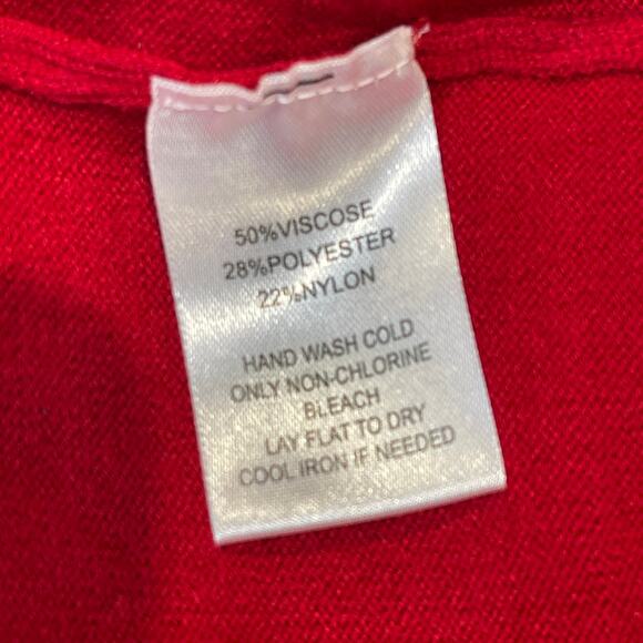 Calligraphie CHEERS Rhinestone Holiday Christmas Sweater Size Medium - Picture 5 of 5